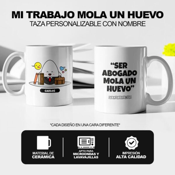 Taza Ser Abogado Mola un Huevo - Imagen 5
