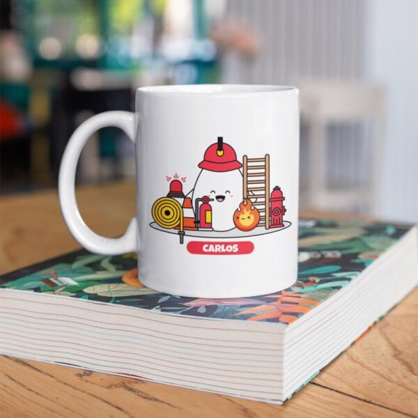 Taza Ser Bombero Mola un Huevo - Imagen 3