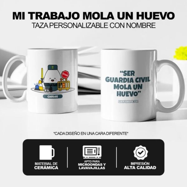 Taza Ser Guardia Civil Mola un Huevo - Imagen 5