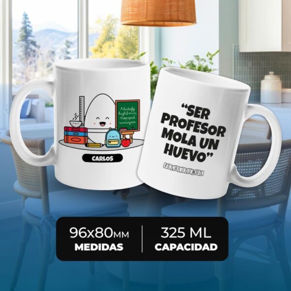 Taza Ser Profesor Mola un Huevo - Imagen 4