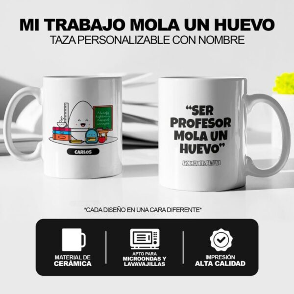 Taza Ser Profesor Mola un Huevo - Imagen 5